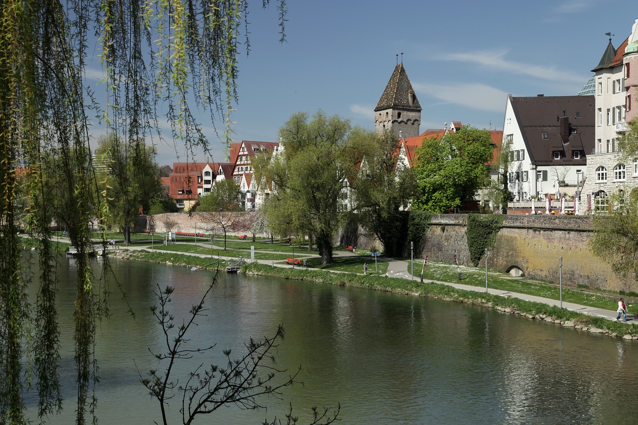 ulm old town bank of the danube free photo