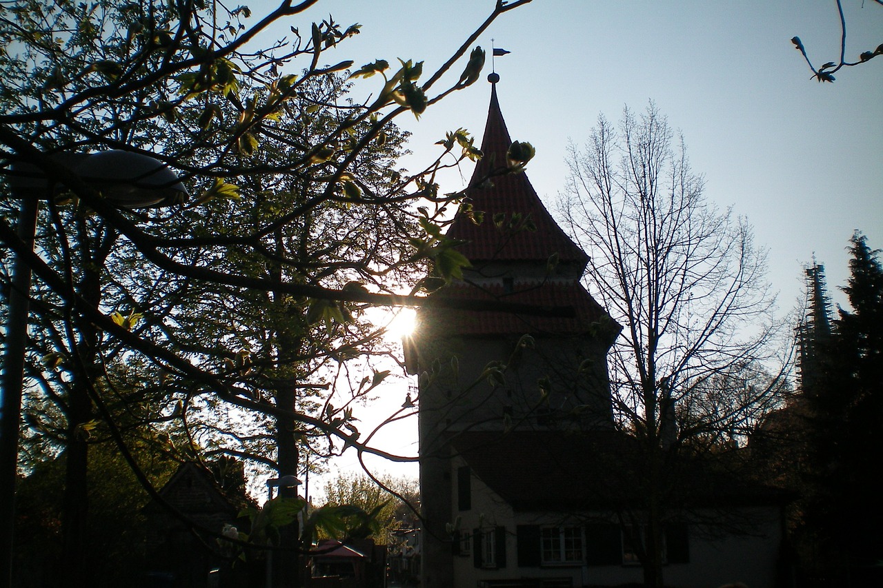 ulm setting sun twilight free photo