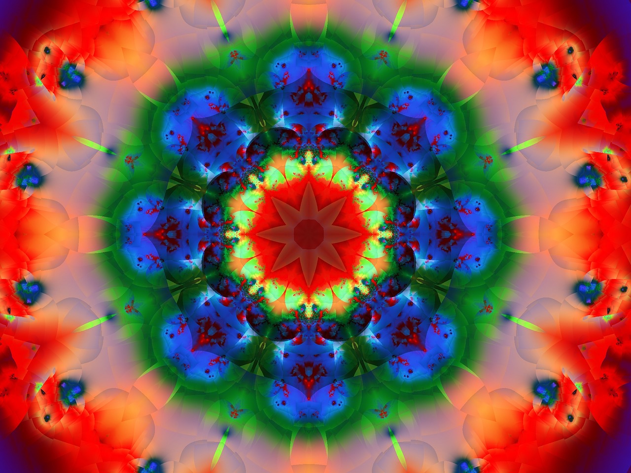 fractal digital mandala free photo
