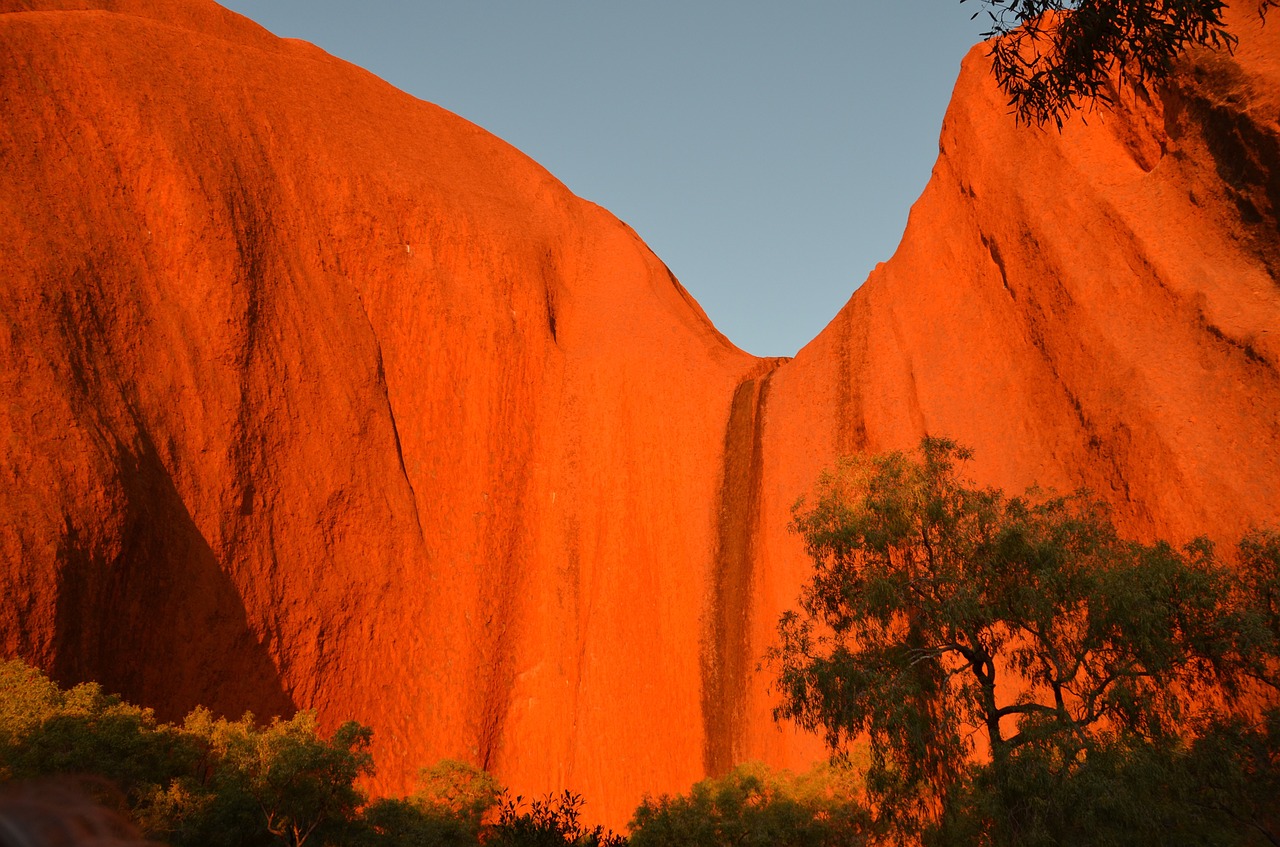 uluru red rock aboriginal free photo