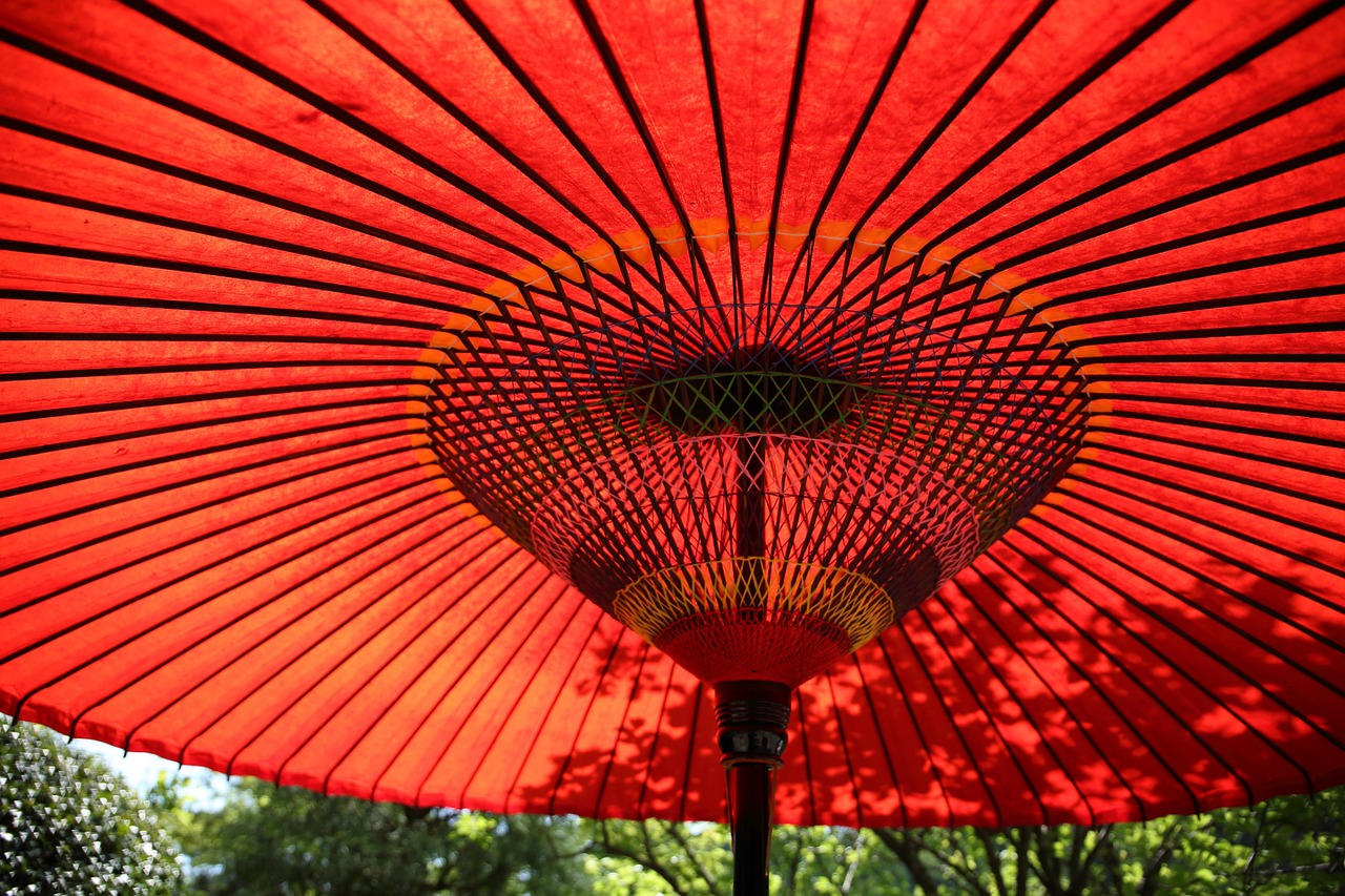 umbrella parasol red free photo