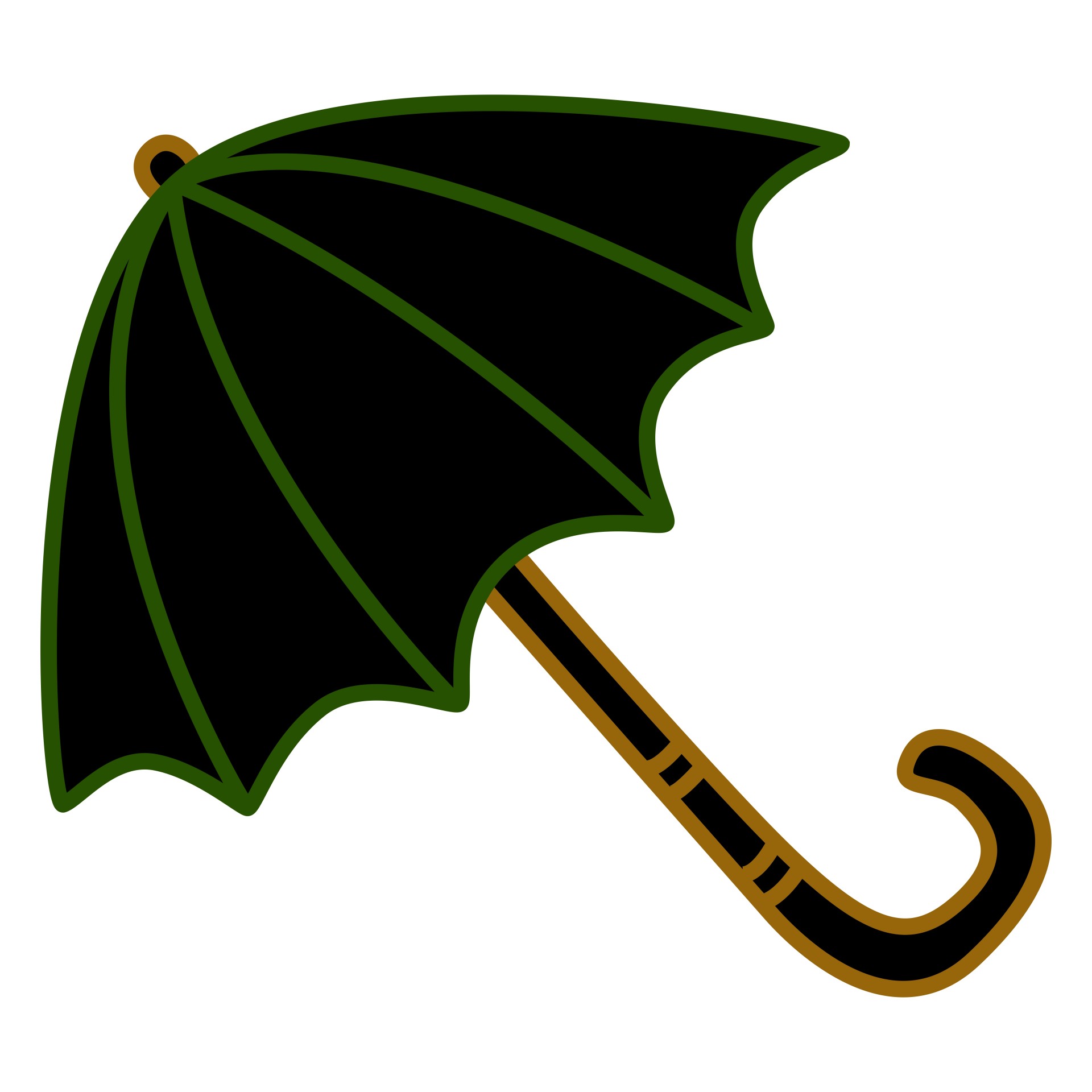 umbrella icon black free photo