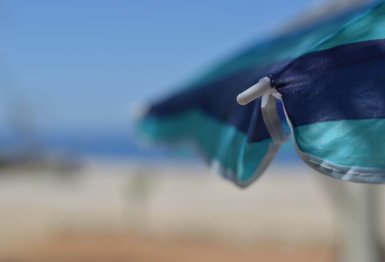 umbrella blue sea free photo