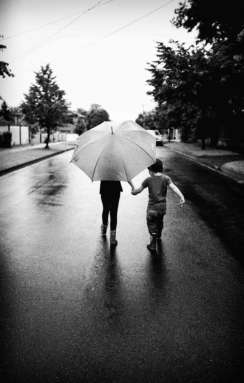 umbrella rain walking free photo