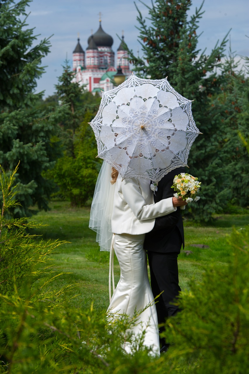 umbrella white umbrella wedding free photo