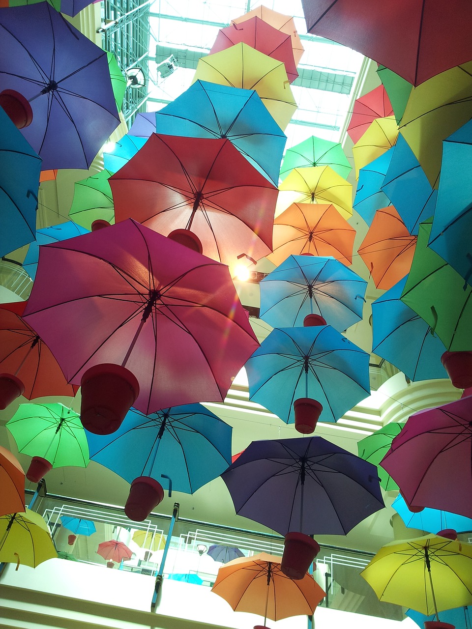 umbrella hang pots free photo