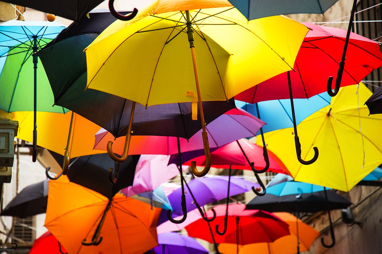 umbrella landscape red free photo