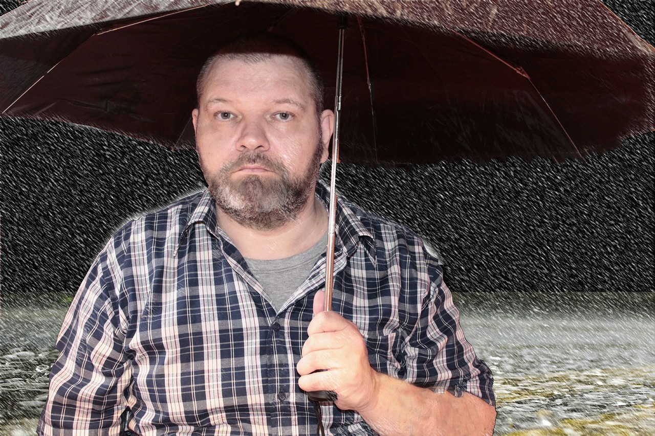 umbrella rain man free photo