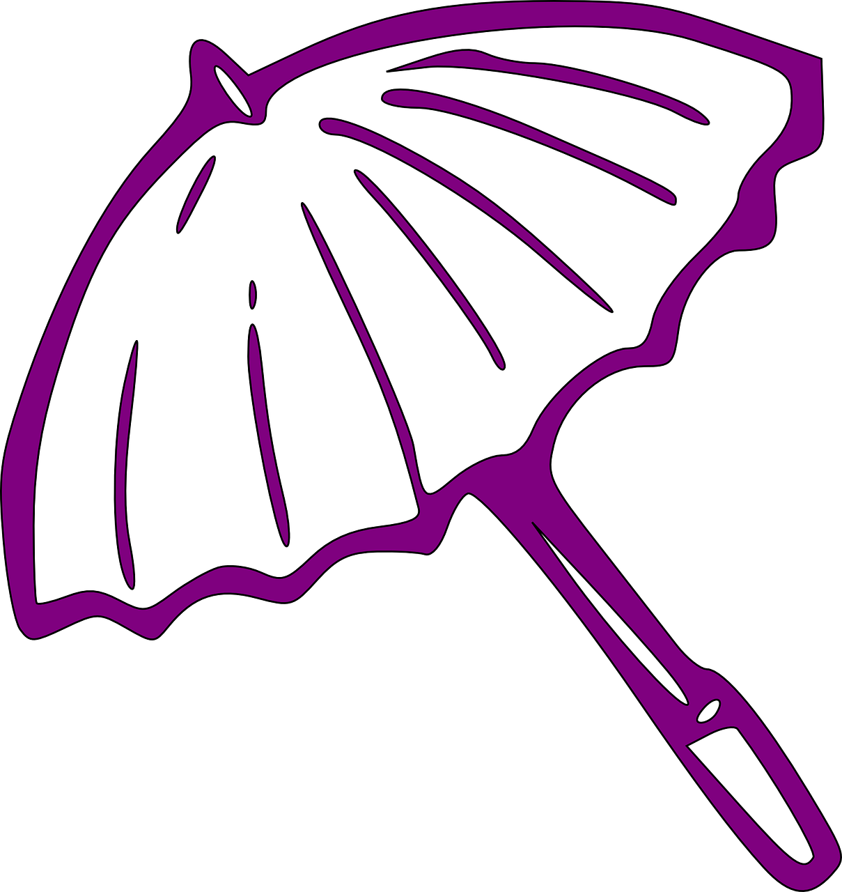 umbrella rain purple free photo