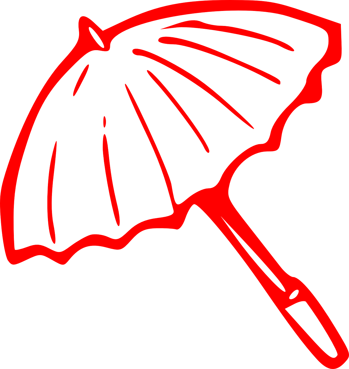 umbrella red rain free photo