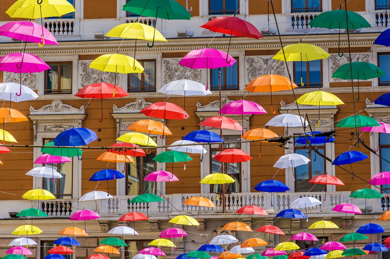 umbrella  color  genoa free photo