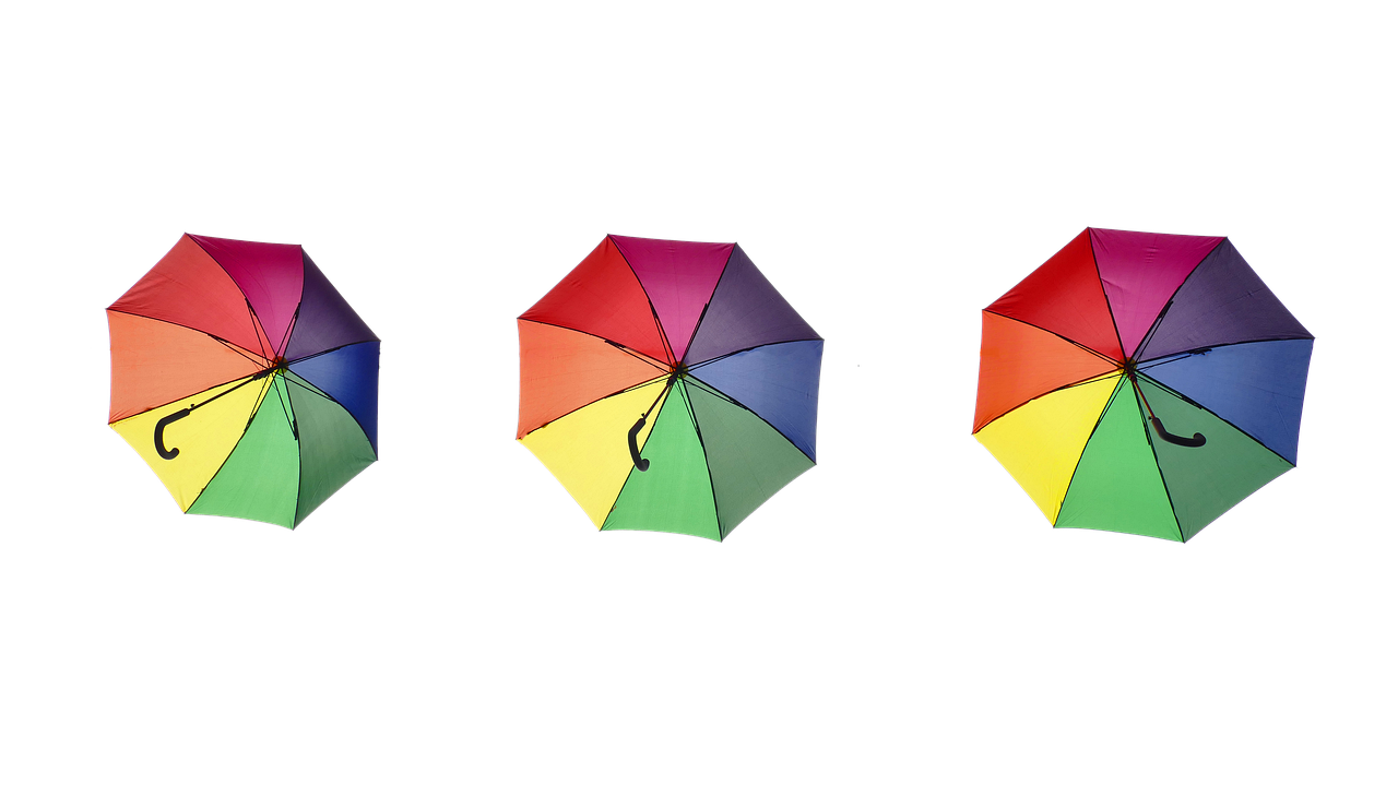 umbrella  parasol  rainbow free photo