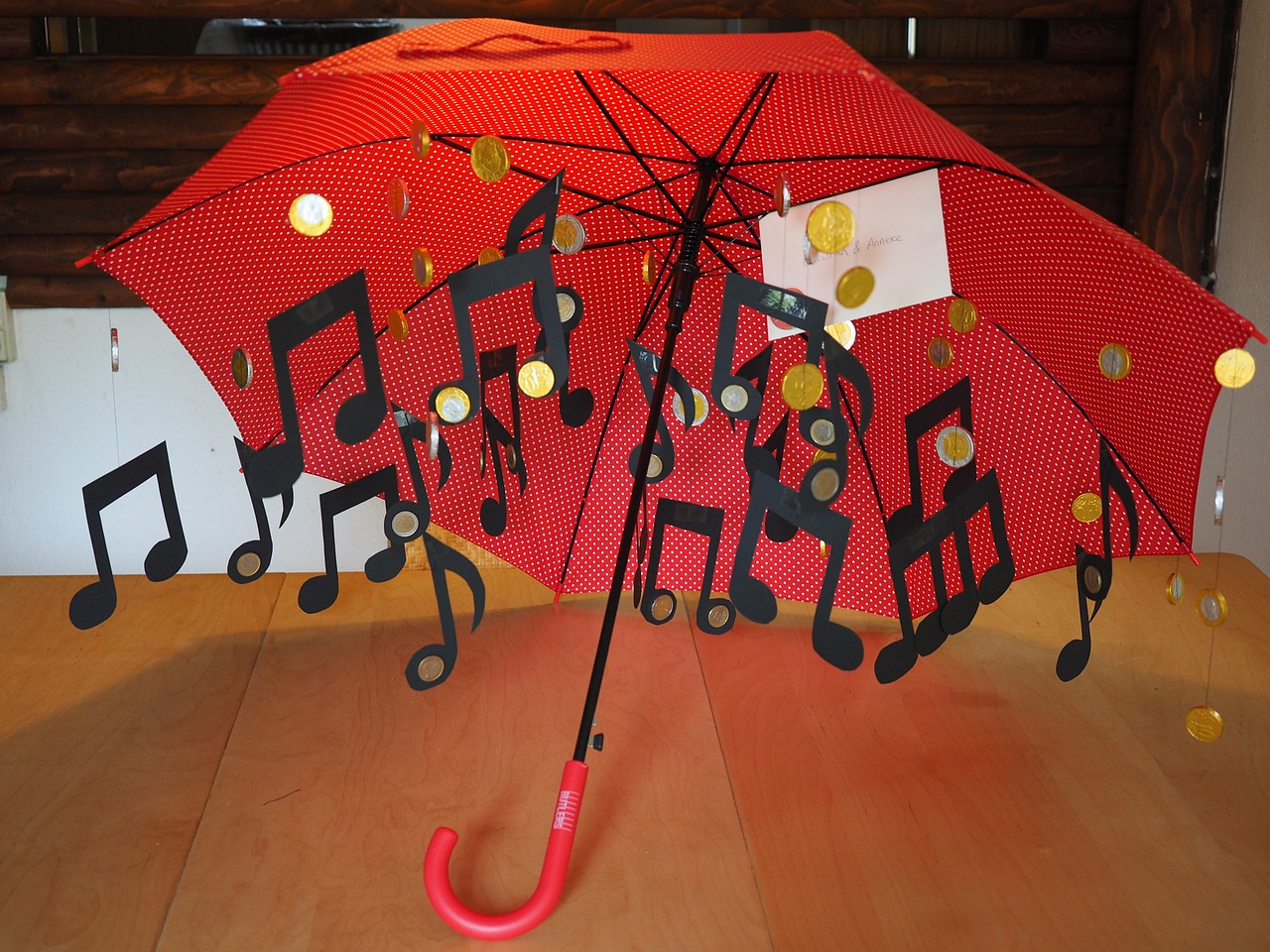 umbrella money rain music free photo