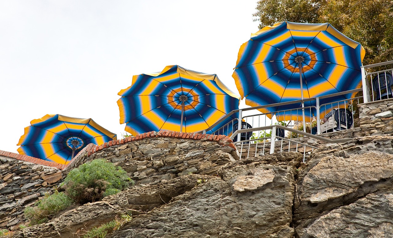 umbrella seaside relax free photo