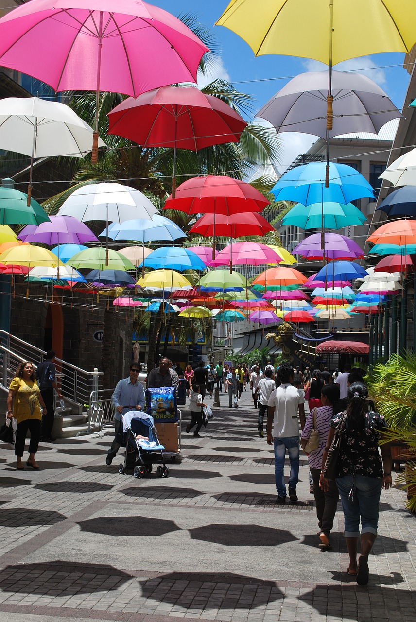 umbrellas outdoor colorful free photo