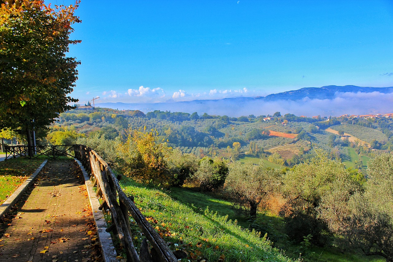 umbria green landscape free photo