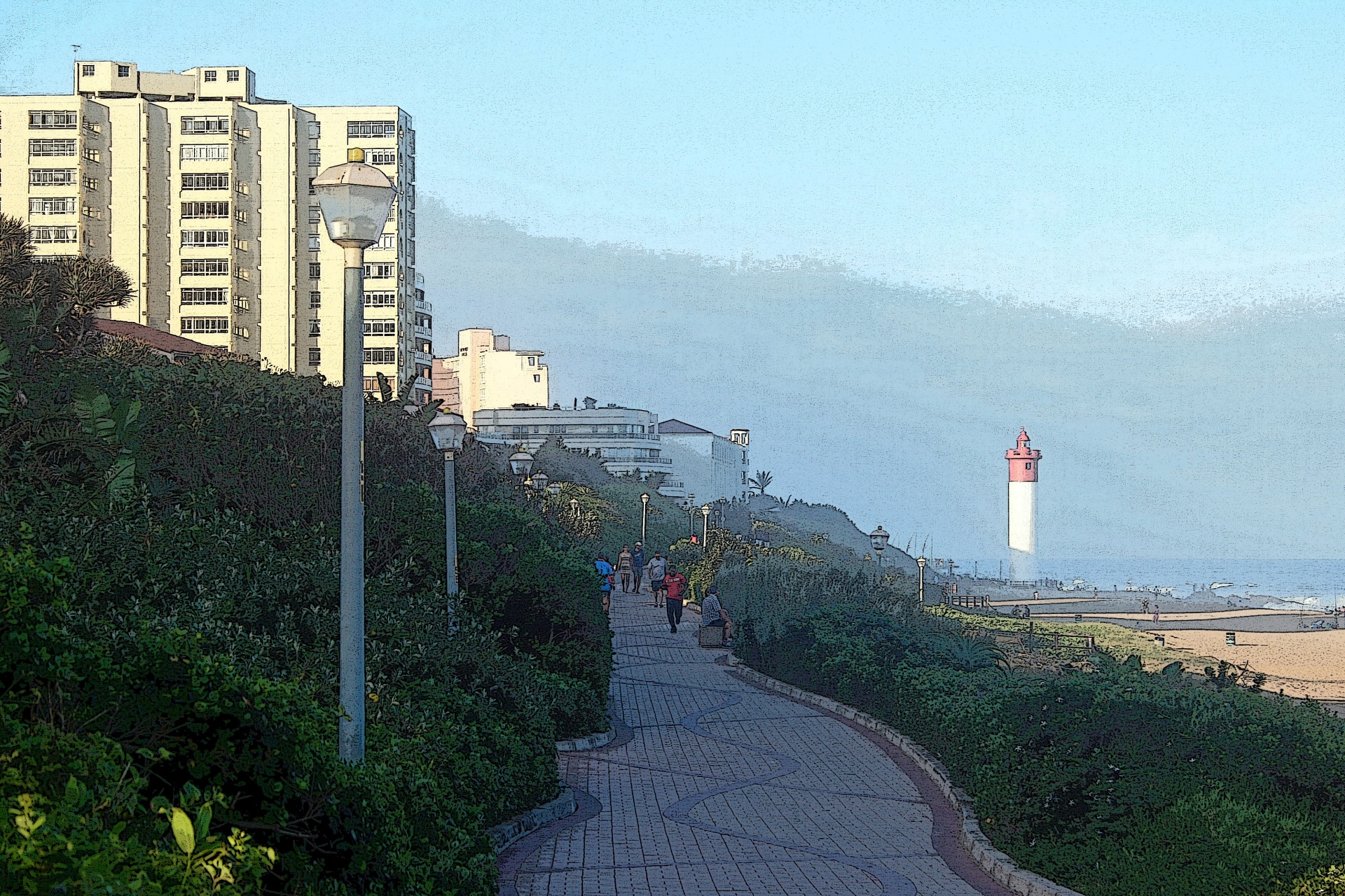 walkway waterfront path free photo