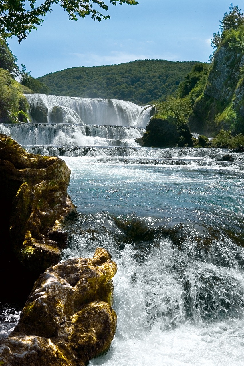 una river waterfall bosnia free photo