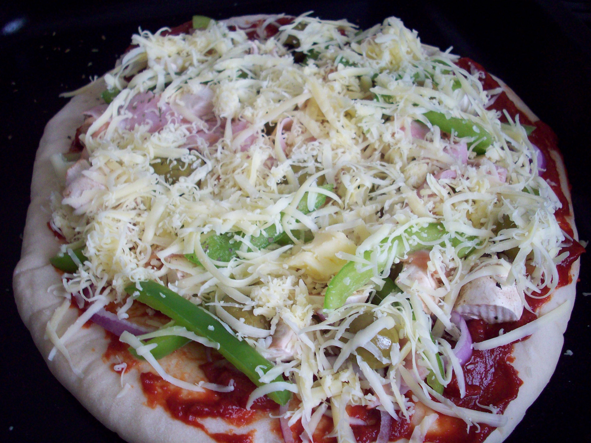 pizza food uncooked pizza free photo