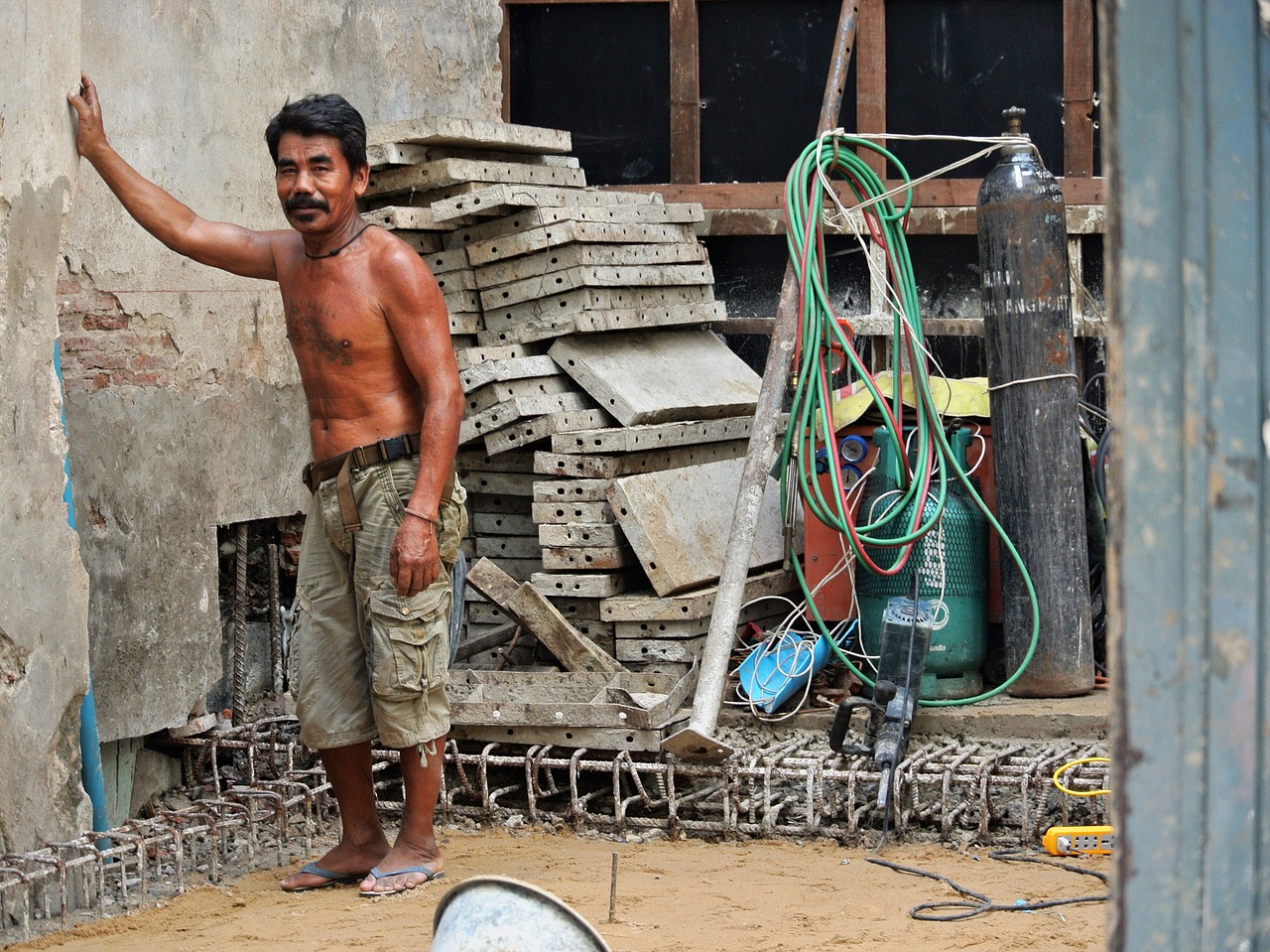 under construction worker concrete free photo