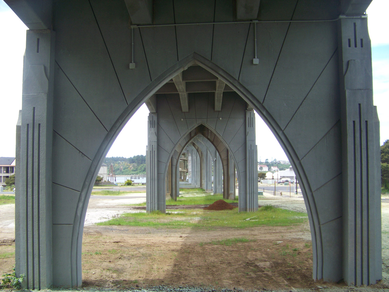 bridge framing under the bridge free photo