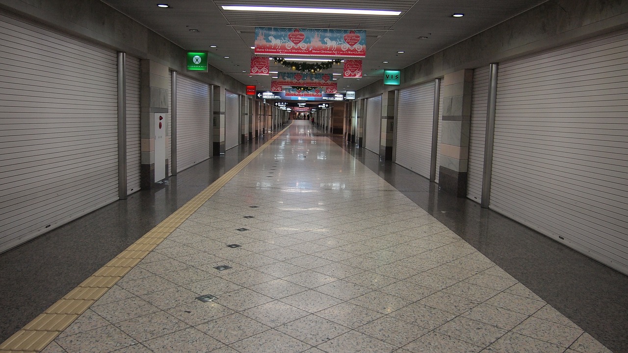 underground shopping street hiroshima free photo