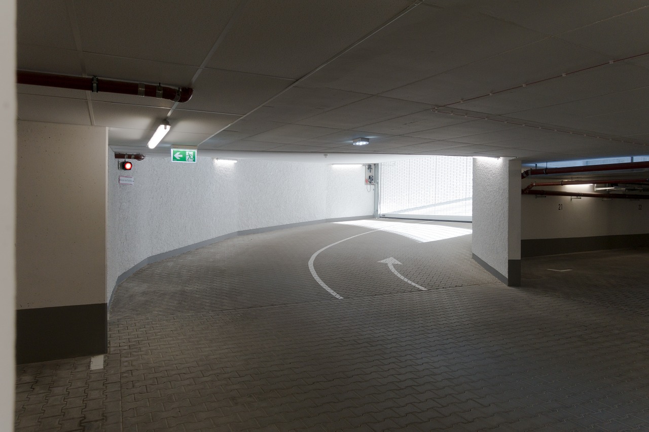 underground car park concrete grey free photo