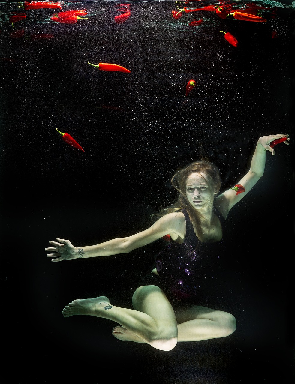 underwater model fine arts free photo