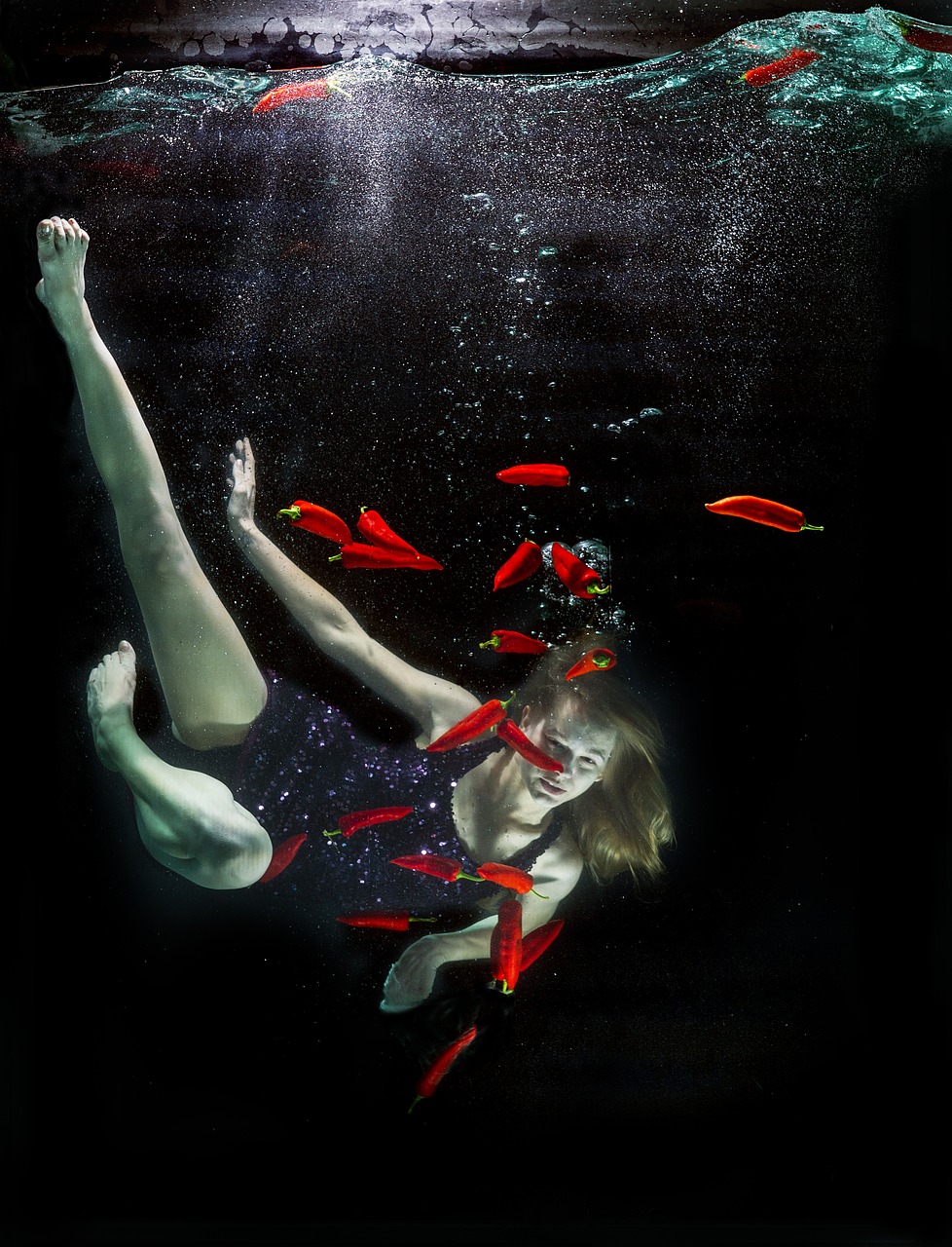 underwater model fine arts free photo