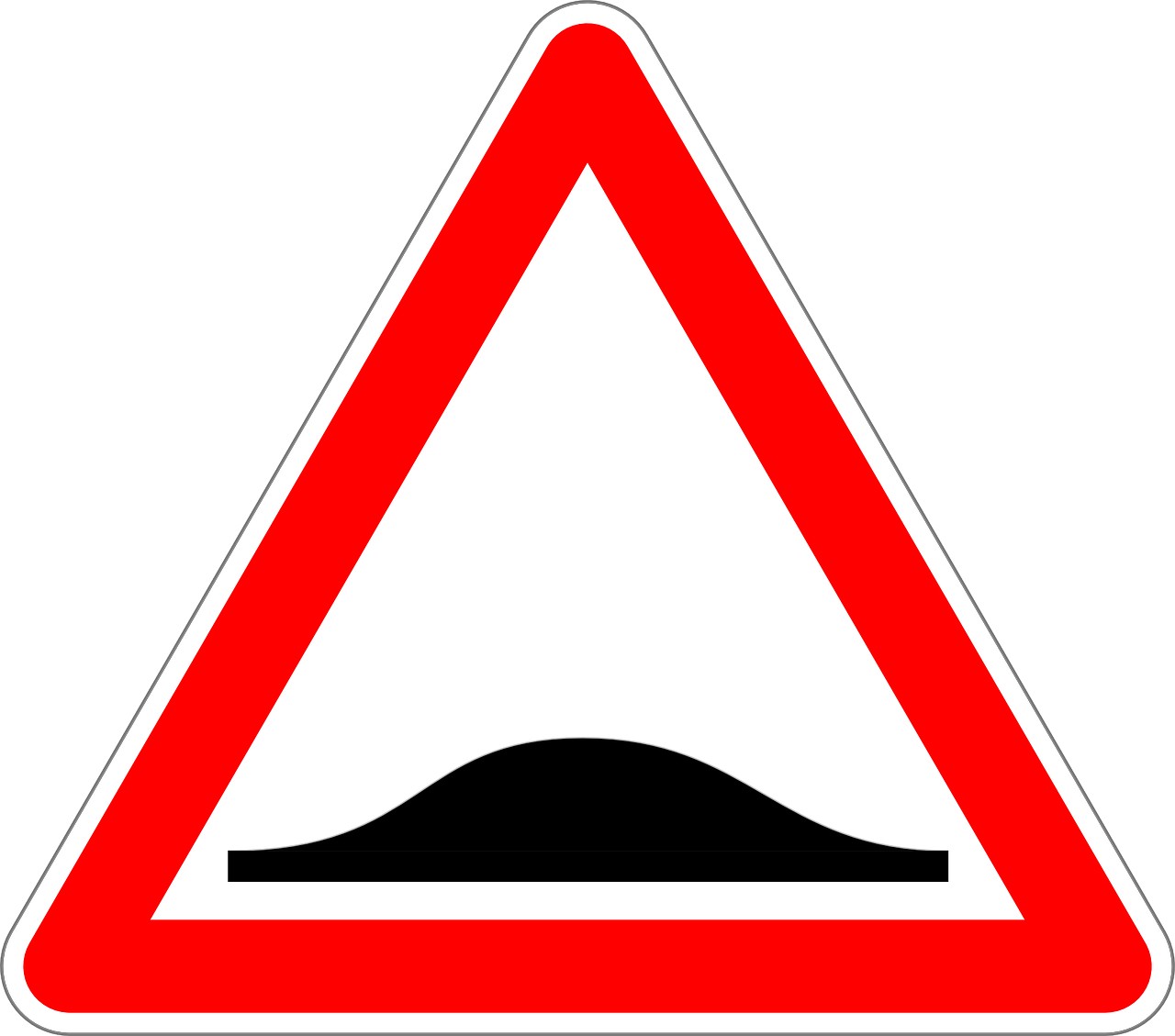 uneven road traffic sign sign free photo
