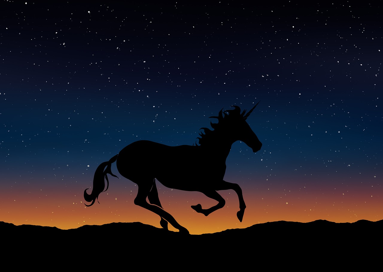 unicorn silhouette landscape free photo