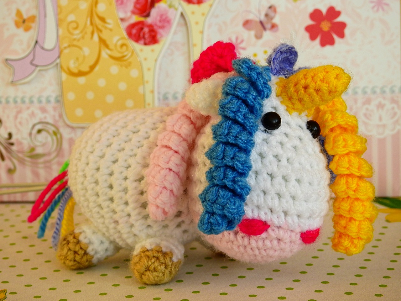 unicorn knit wool free photo