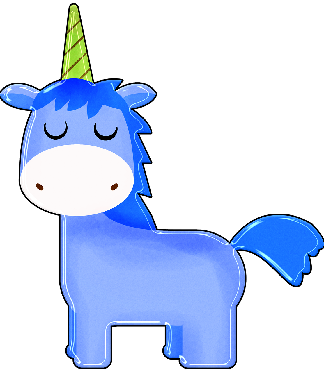 unicorn  cartoon  blue free photo