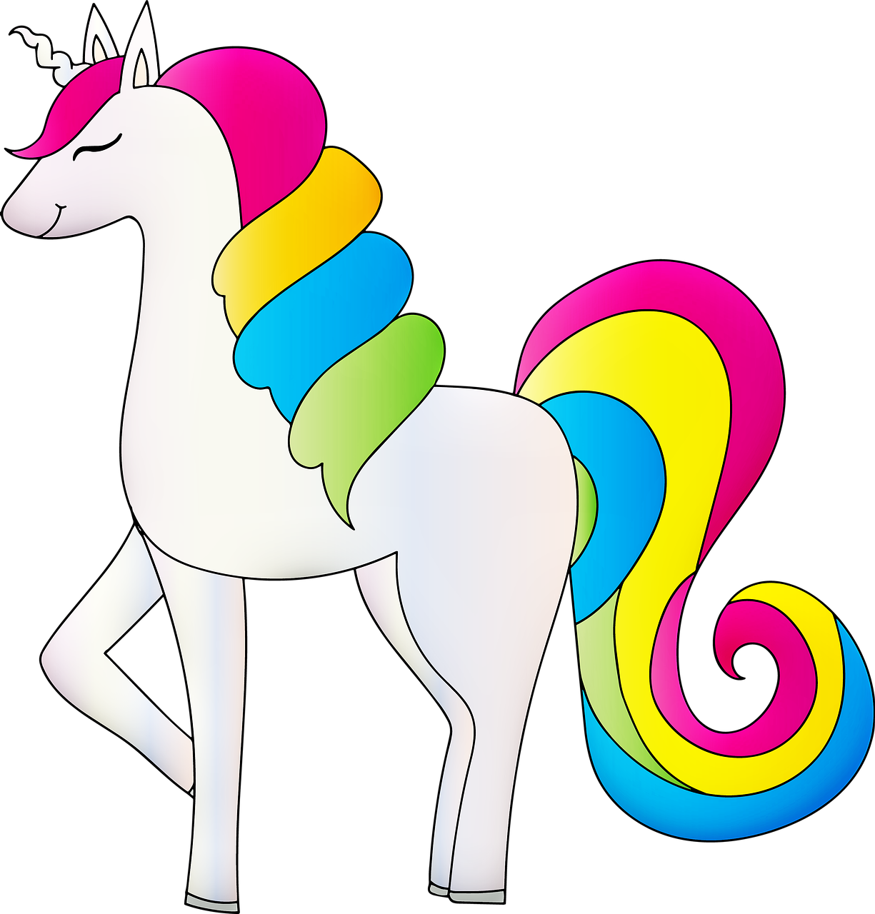 unicorn  rainbow unicorn  sweet free photo
