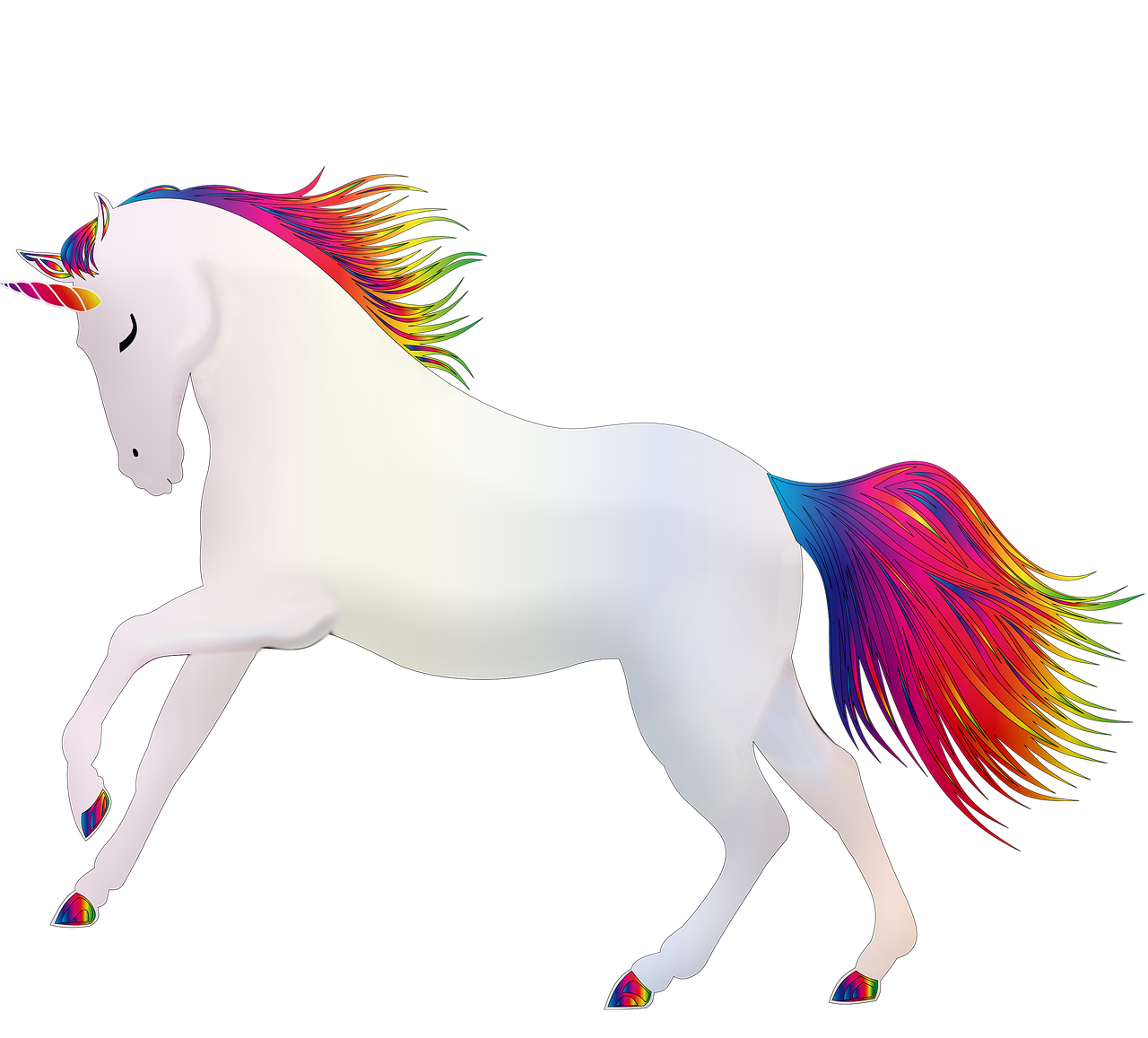 unicorn  rainbow  colorful free photo