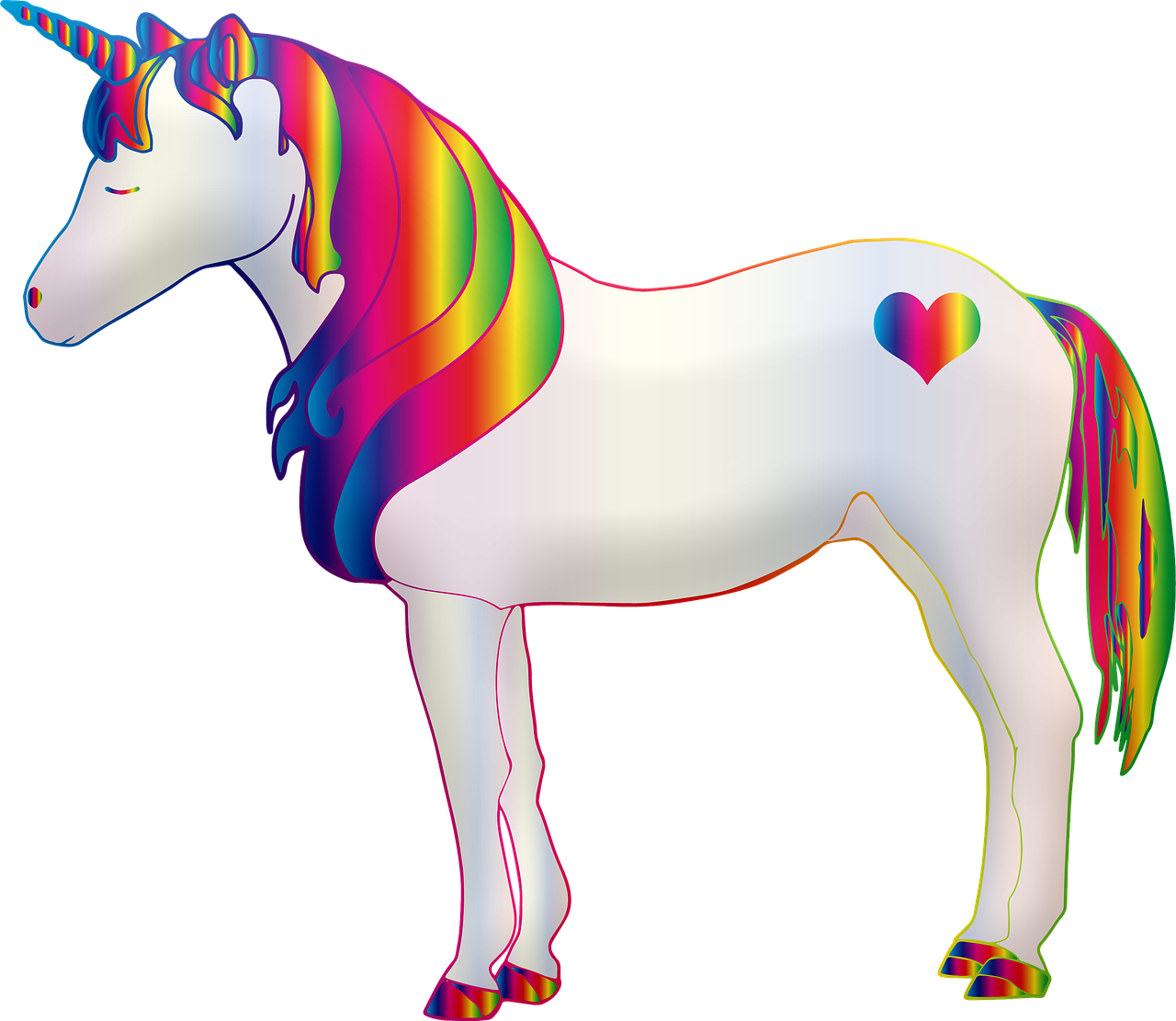 unicorn  rainbow  colorful free photo