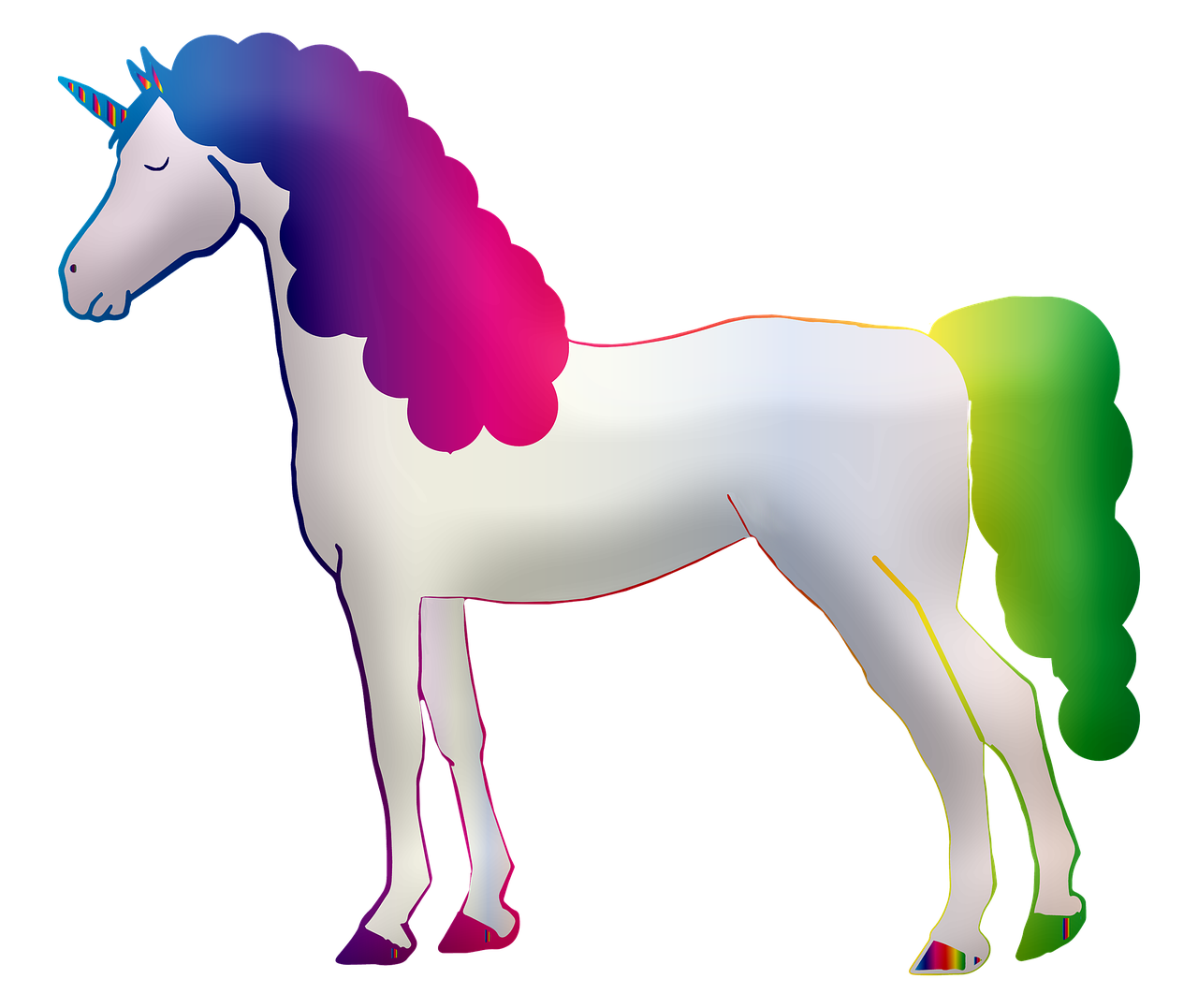 unicorn  rainbow  colorful free photo