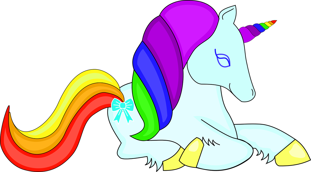 unicorn  rainbow  cute free photo