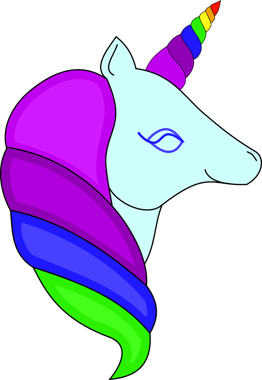 unicorn  unicorn head  rainbow free photo