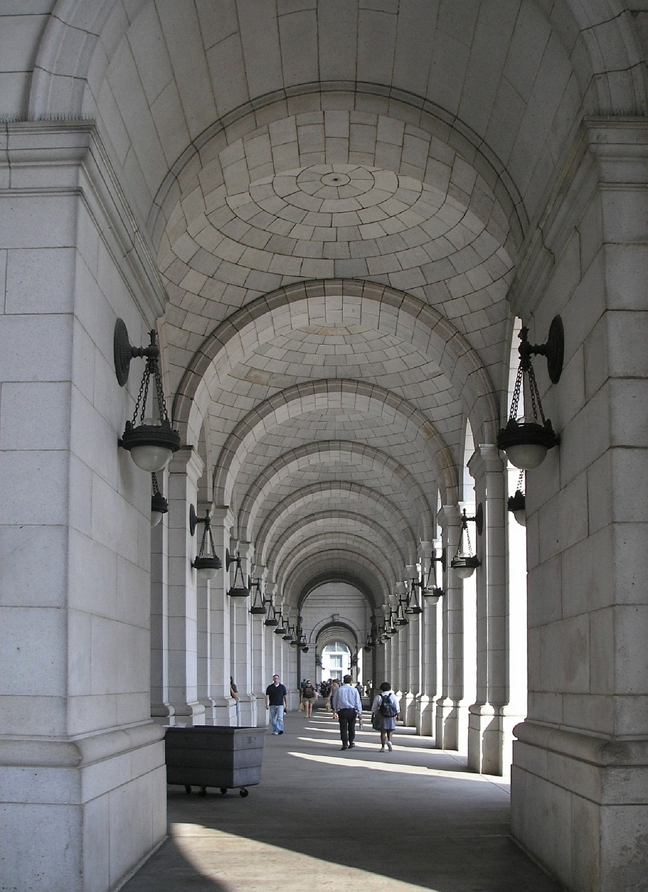 union station arches architecture free photo