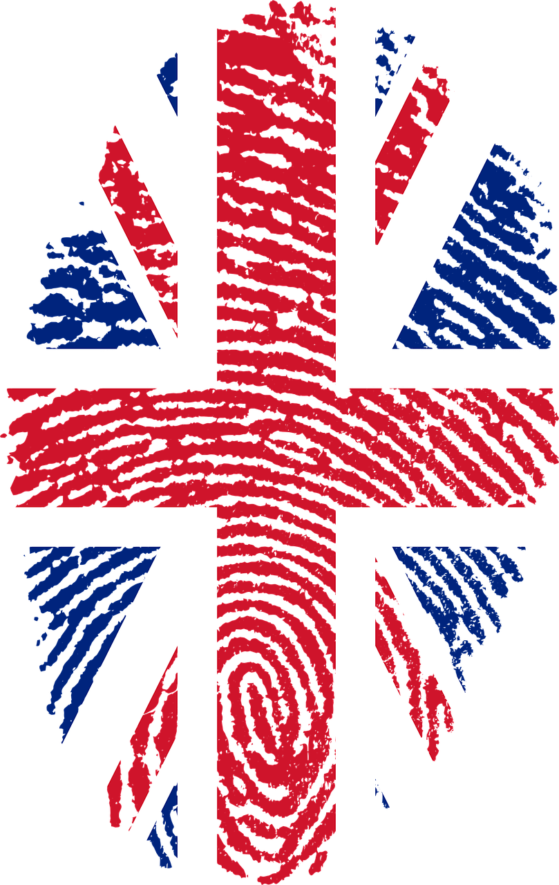 united kingdom flag fingerprint free photo