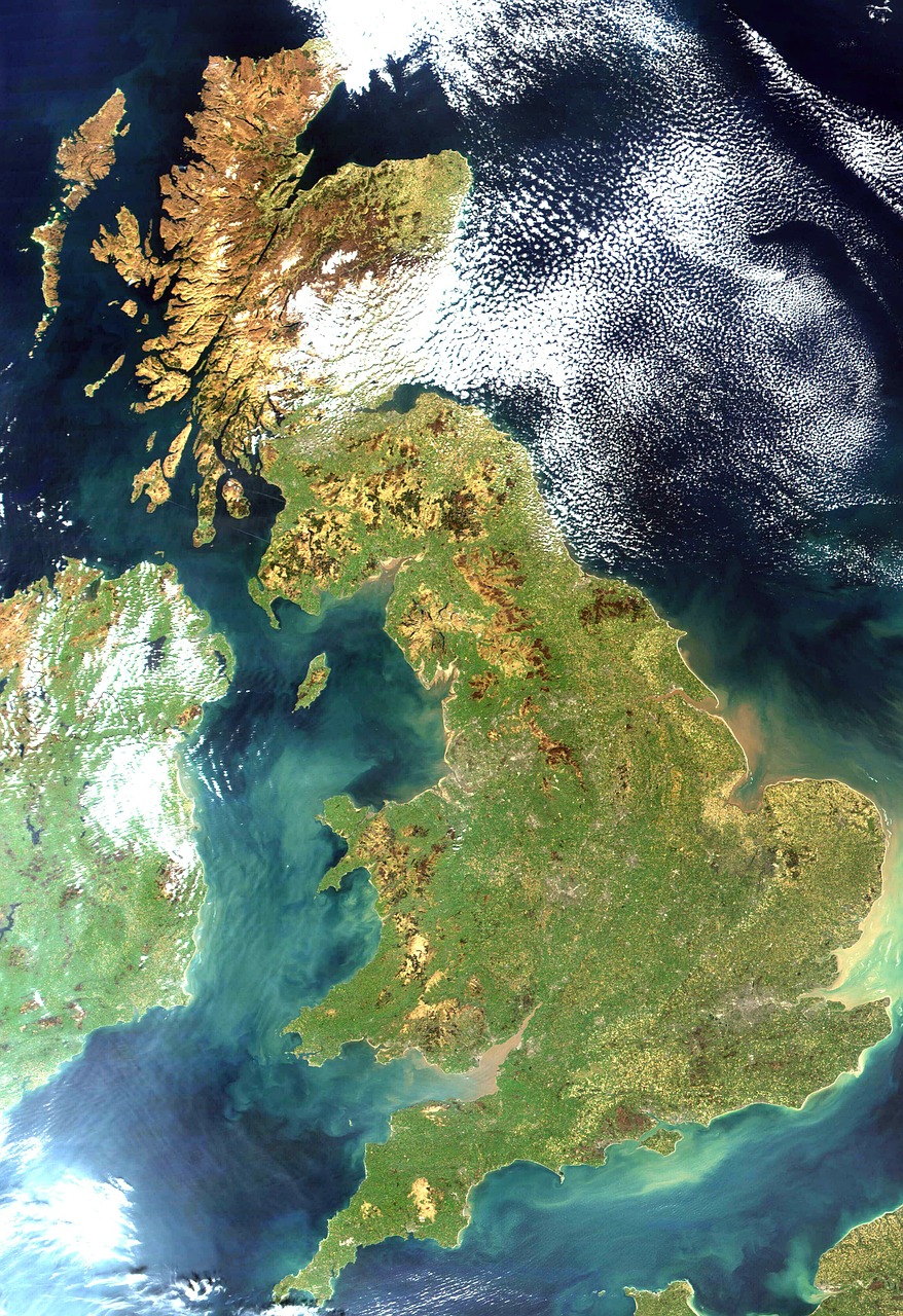 united kingdom england satellite image free photo