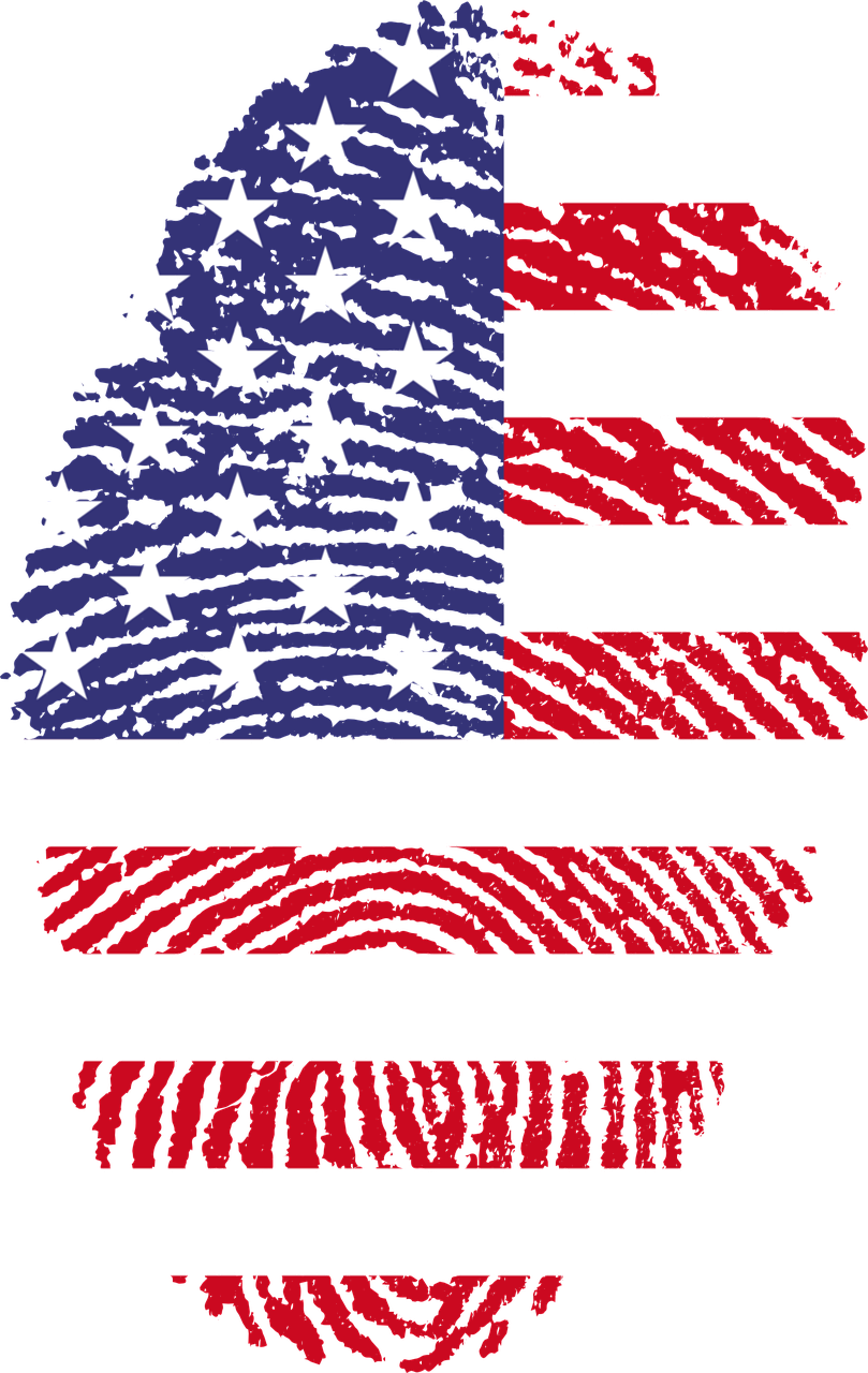 united states fingerprint flag free photo