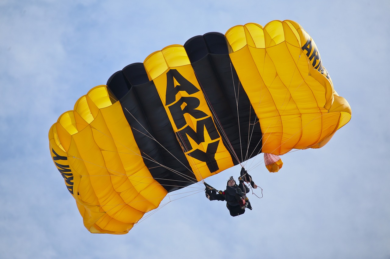 united states army parachute team parachute skydive free photo