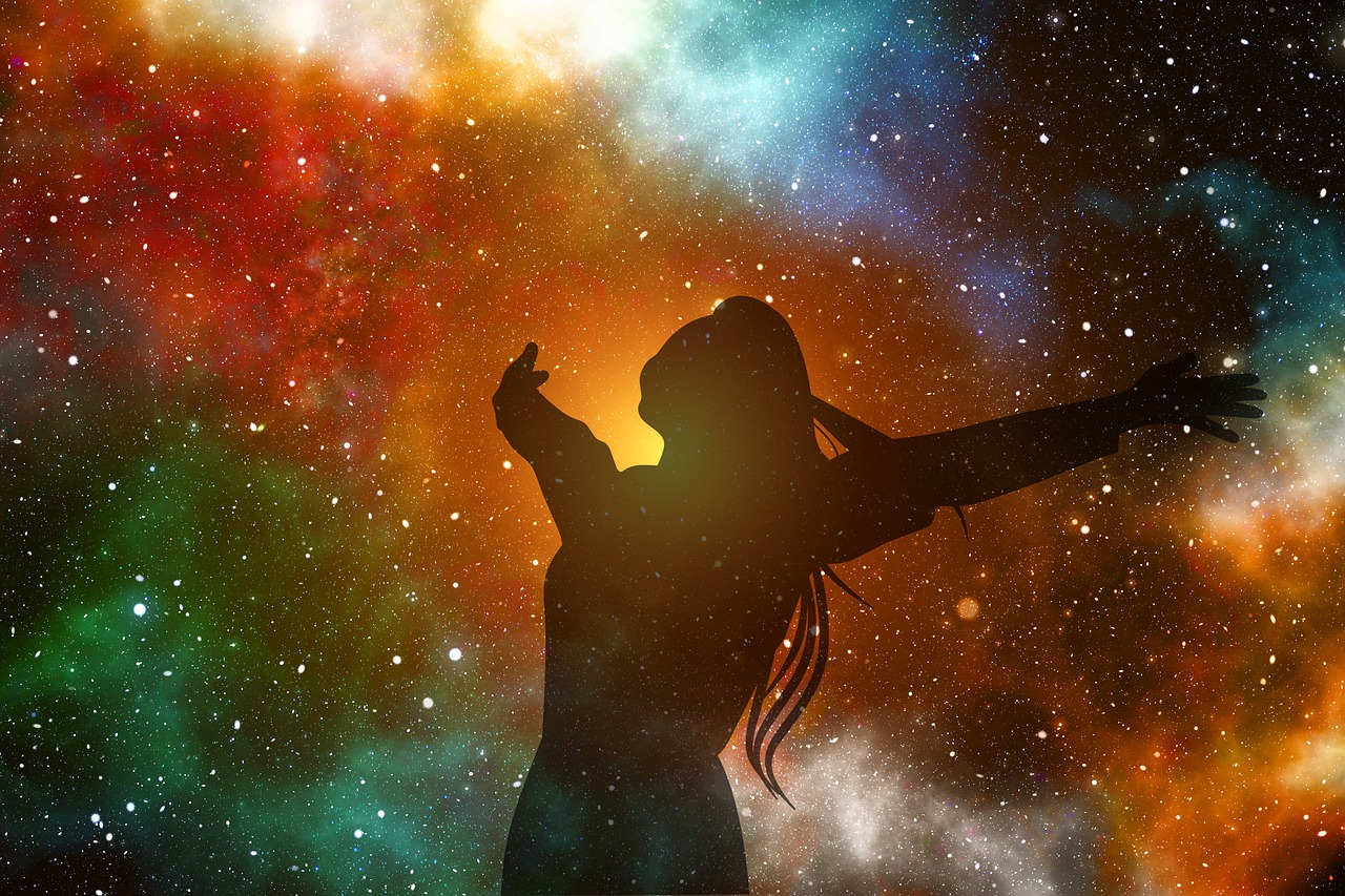 universe  person  silhouette free photo