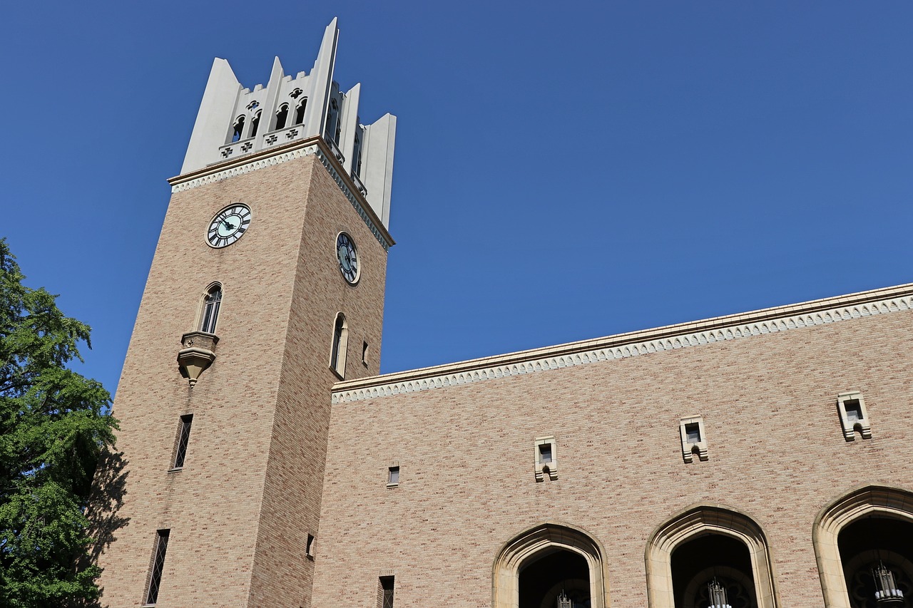 university waseda sky free photo