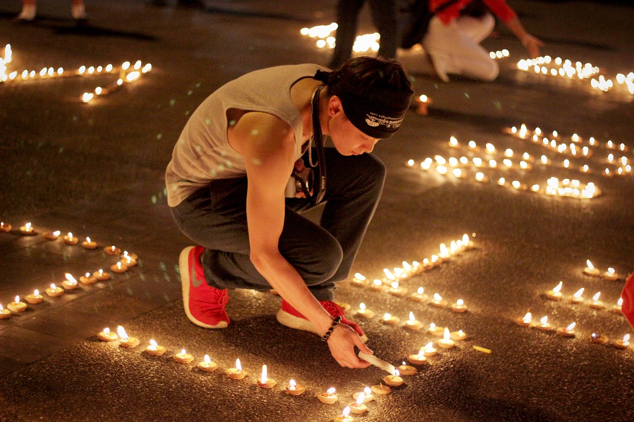 university student candle candlelight free photo