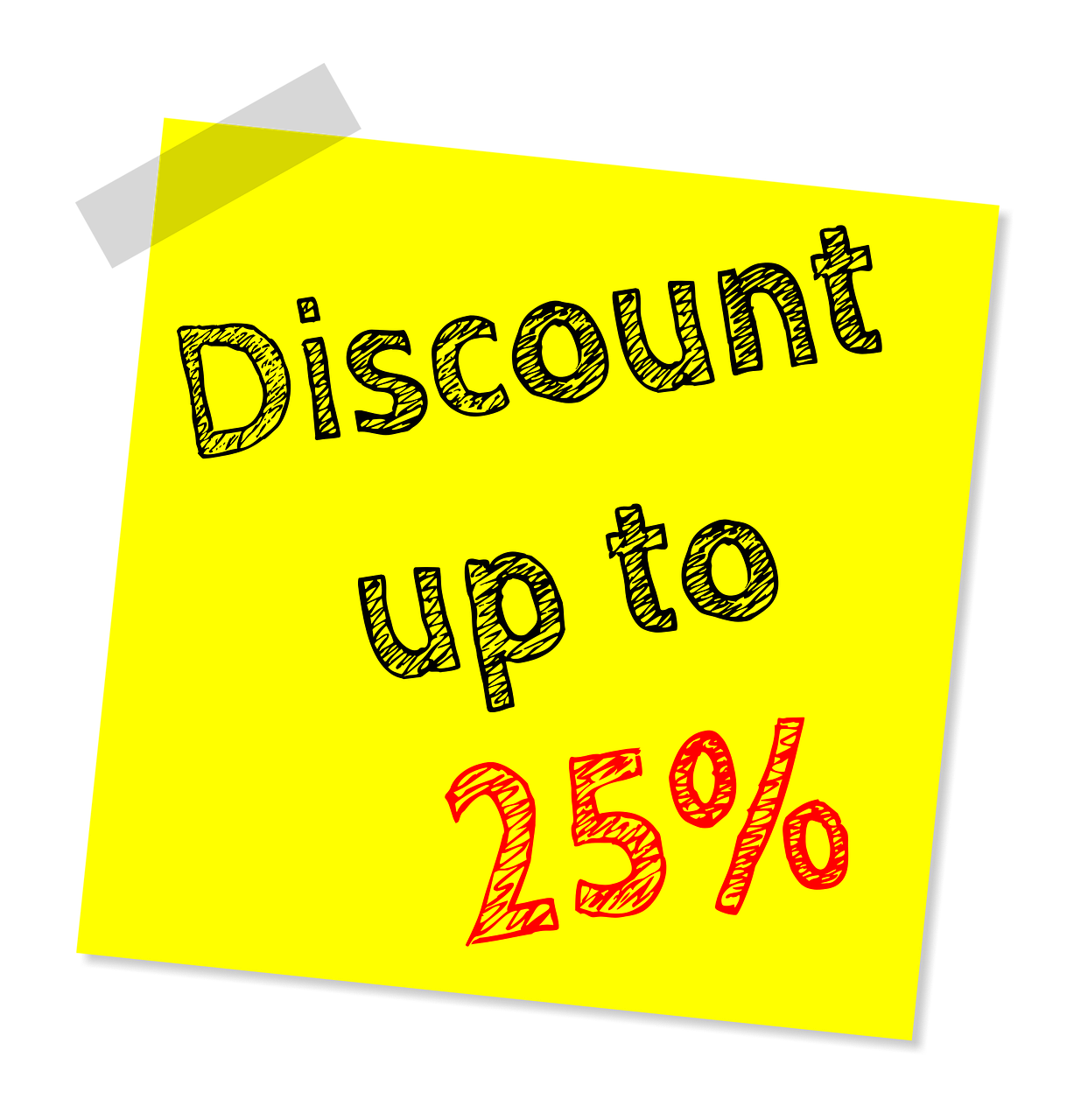 up to twenty five percent off discount sale free photo