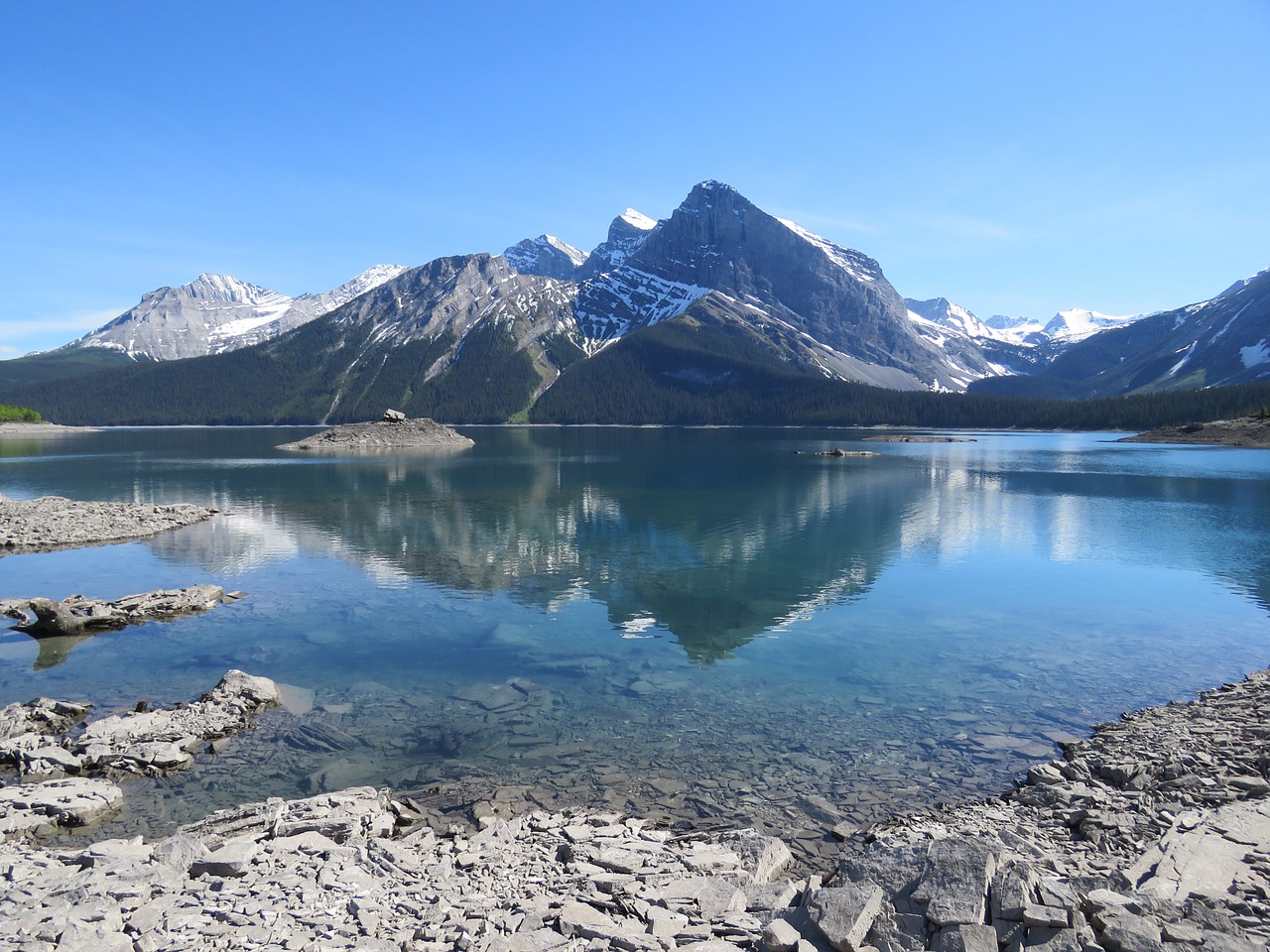 upper kananaskis lake alberta canada free photo