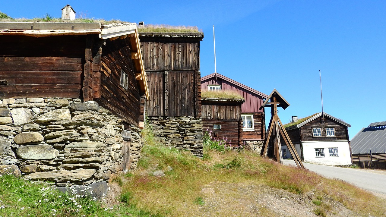upper town mining historical houses free photo